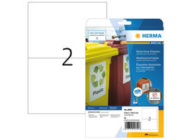 Etiket HERMA 4600 210x148mm folie wit 20 stuks