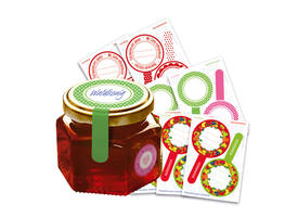 Etiket HERMA 15446 keuken new look rood