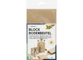 Blokbodemzak Folia 12x6x21cm foodsafe kraft set à 15 stuks