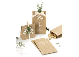 Blokbodemzak Folia 12x6x21cm foodsafe kraft set à 15 stuks