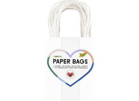 Tas met handvat Folia kraftpapier 110gr 12x15x5.5cm 20 stuks wit