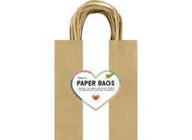 Tas met handvat Folia kraftpapier 125gr 18x21x8cm 20 stuks naturel