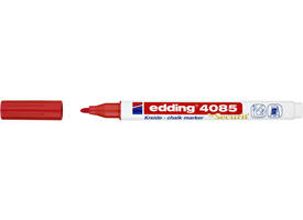 Krijtstift edding 4085 by Securit rond 1-2mm rood