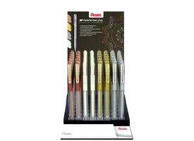 Gelschrijver Pentel K118 Grip medium assorti 4 kleuren