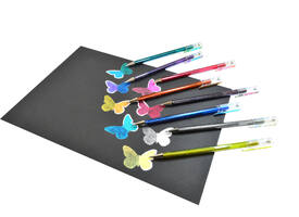 Gelschrijver Pentel K110 Dual medium metallic assorti 8 kleuren