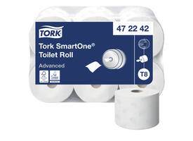 Toiletpapier Tork T8 Advanced SmartOne 2-laags 207m wit 472242