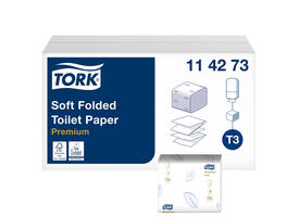 Toiletpapier Tork T3 Premium gevouwen 2-laags 110x190mm wit 114273