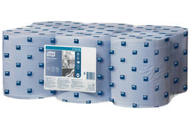 Poetspapier Tork M2 Advanced 1-laags 320m blauw 128208