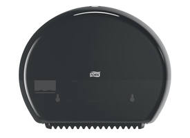 Toiletpapierdispenser Tork T2 Elevation jumbo klein zwart 555008