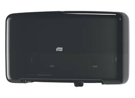 Toiletpapierdispenser Tork T2 Elevation jumbo klein duo zwart 555508