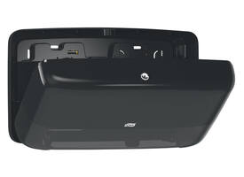 Toiletpapierdispenser Tork T2 Elevation jumbo klein duo zwart 555508