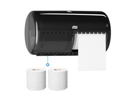 Toiletpapierdispenser Tork T4 Elevation duo zwart 557008