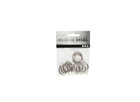 Boekbindersring Creativ Company 19mm zilver 10 stuks