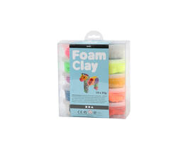 Klei Foam Clay basic 10 x 35gr 10 kleuren