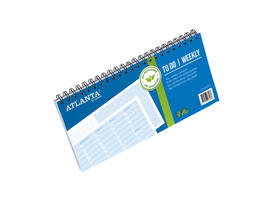 Things to do Djois Atlanta recycled papier Weekly 297x150mm 60vel 70gr landscape blauw