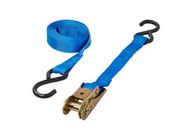 Spanband ProPlus ratel 5 meter met 2 haken blauw