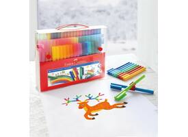 Kleurstiften Faber-Castell Connector assorti koffer à 60 stuks
