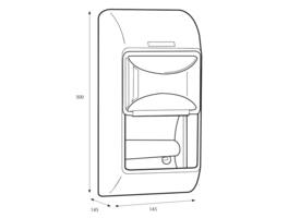Toiletpapierdispenser Katrin duo wit 92384