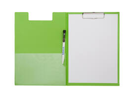 Klembordmap MAUL A4 staand met penlus PVC neon groen