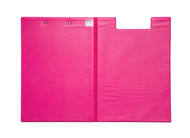 Klembordmap MAUL A4 staand met penlus PVC neon roze