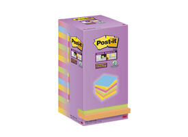 Memoblok Post-it Super Sticky 654 76x76mm color 16 stuks