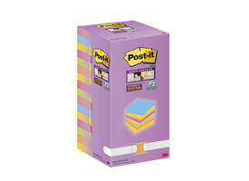 Memoblok Post-it Super Sticky 654 76x76mm color 16 stuks