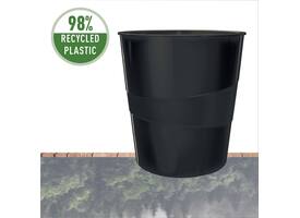 Papierbak Leitz Recycle range 15liter zwart