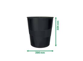 Papierbak Leitz Recycle range 15liter zwart