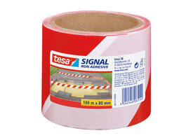 Waarschuwings- en markeerlint tesa® Signal 100mx80mm rood-wit