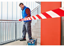 Waarschuwings- en markeerlint tesa® Signal 100mx80mm rood-wit