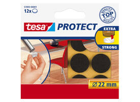 Beschermvilt tesa® Protect anti-kras  Ø22mm bruin 12 stuks