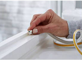 Tochtstrip Tesamoll® P-profiel rubber 6mx9mm wit