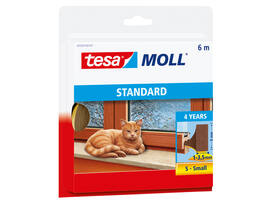 Tochtstrip tesamoll® Standard I-Profiel zelfklevend 6mx9mm bruin