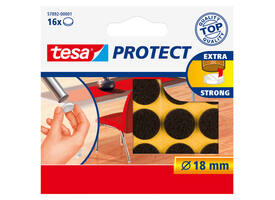 Beschermvilt tesa® Protect anti-kras  Ø18mm bruin 16 stuks