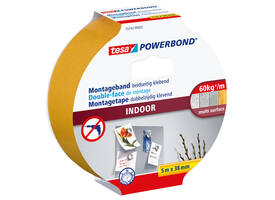 Montagetape tesa® Powerbond Indoor dubbelzijdig klevend 5mx38mm wit