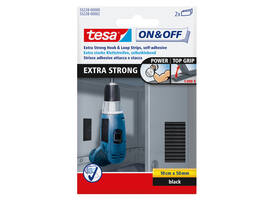 Klittenband tesa® On & Off extra sterk 50mmx10cm zwart
