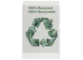 Insteekmap L-model Esselte A4 100% gerecycled 0.10mm transparant 100 stuks