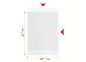 Insteekmap L-model Esselte A4 100% gerecycled 0.10mm transparant 100 stuks