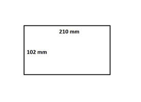 Labeletiket IEZZY Zebra DHL 102x210mm 25mm wit permanent 210 stuks