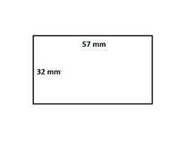 Labeletiket IEZZY Zebra 800262-125 57x32mm 25mm wit permanent 2100st