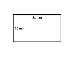 Labeletiket IEZZY Zebra 880199-025D 51x25mm 25mm wit permanent 2580st