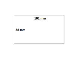 Labeletiket IEZZY Zebra 880191-038D 102x38mm 25mm wit permanent 1790st