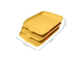 Brievenbak Leitz Cosy set van 3 A4 warm geel