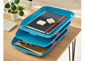 Brievenbak Leitz Cosy set van 3 A4 sereen blauw