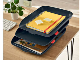 Brievenbak Leitz Cosy set van 3 A4 fluweel grijs