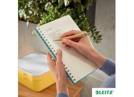 Notitieboek Leitz Cosy B5 160blz 100gr spiraal lijn blauw