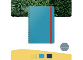 Notitieboek Leitz Cosy B5 160blz 100gr spiraal lijn blauw
