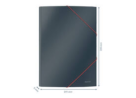 Elastomap Leitz Cosy A4 3-kleps grijs