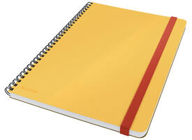 Notitieboek Leitz Cosy B5 160blz 100gr spiraal lijn geel