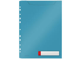 Insteekmap U-model Leitz Cosy harmonica A4 met perforatiestrip PP blauw